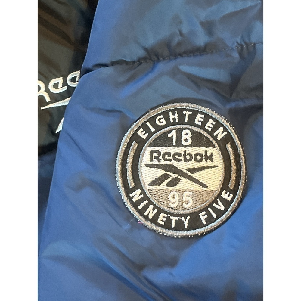 Mens Black & Night Blue Hooded Puffer Coat, XL - Picture 15 of 16